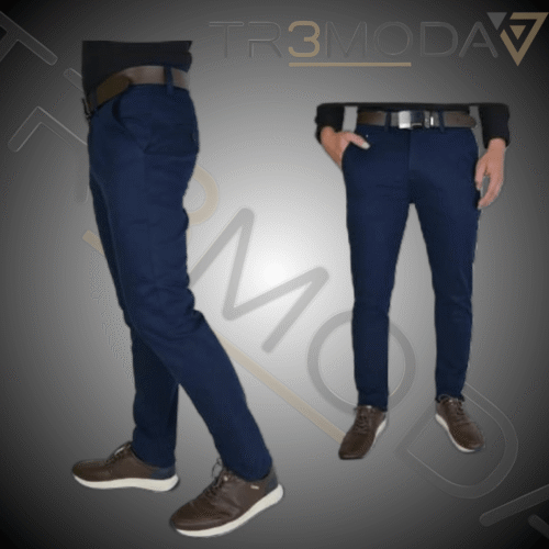 pantalón de drill color azul oscuro