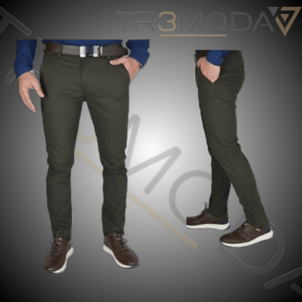 Pantalon Drill Verde Oscuro pantalón de drill color verde oscuro