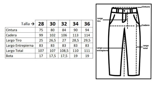 guias tallas guia de talla pantalon drill