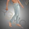 15 hombre usando jean tipo Skinin de color azul
