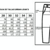 guias tallas jeans guia de talla pantalon de jean