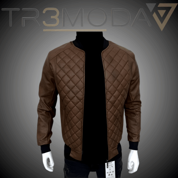 Chaqueta Diamond Marron chaquete para hombre confecconada en cuerotex de alta calidad de color marron con diamantes
