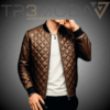 Chaqueta Diamond Negra chaquete para hombre confecconada en cuerotex de alta calidad de color marron con diamantes