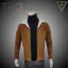 Chaqueta Gamuza Ovejera Marron chaqueta de gamuza con cuello y forro en tela ovejera en color marron